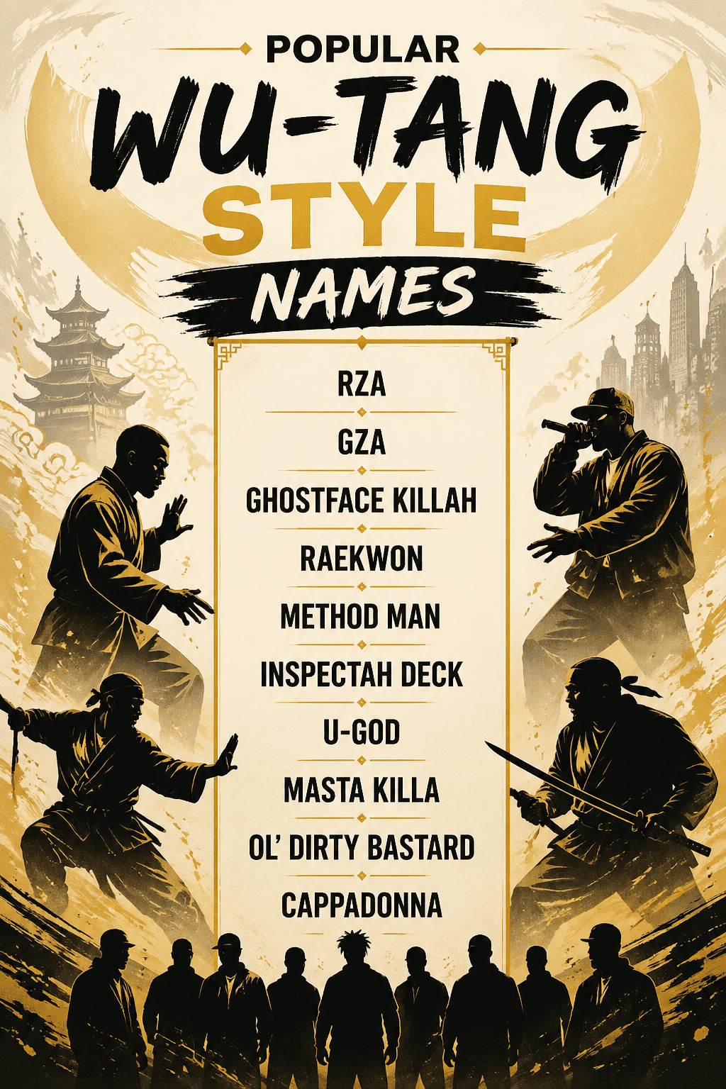 60 Wu-tang Style Names Every Fan Should Know