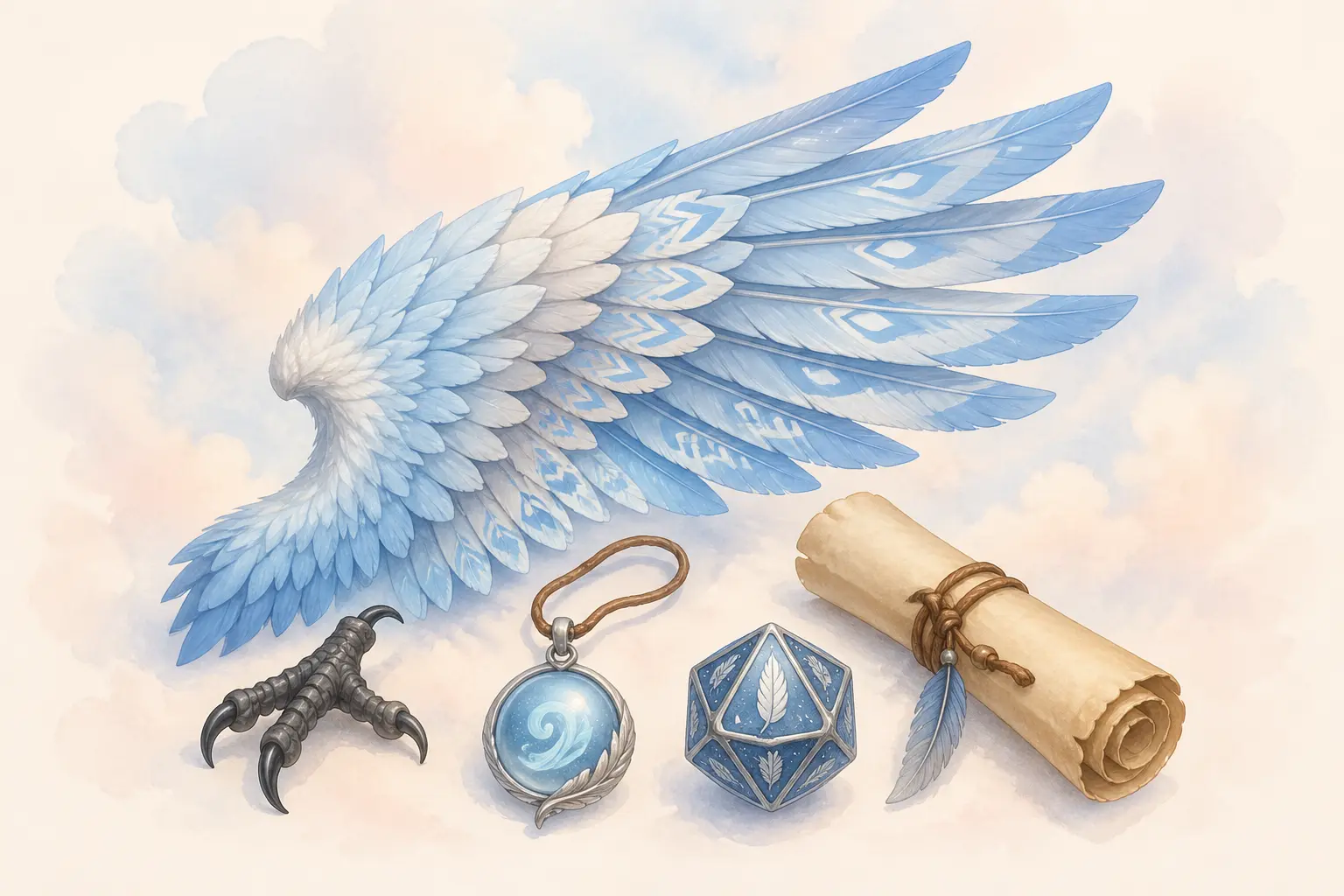 Aarakocra name generator example artwork showing birdfolk