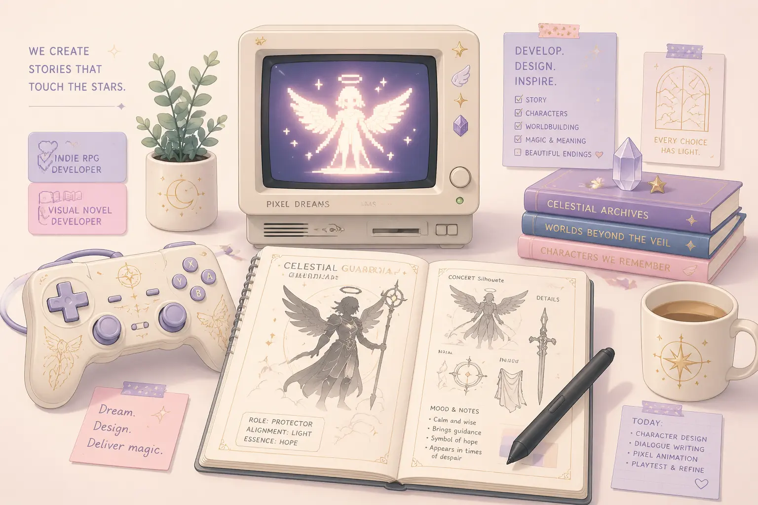 Angel names for indie RPG and visual novel devs
