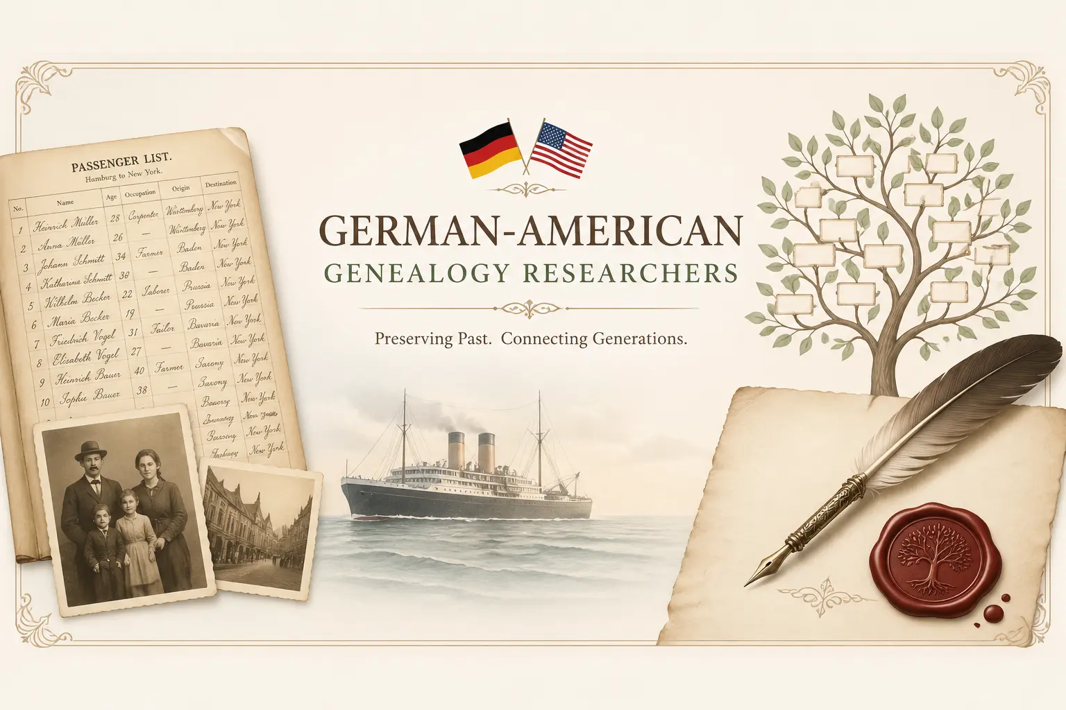German names for German-American genealogy and family tree research