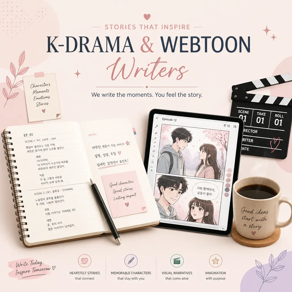 Korean names for K-drama and webtoon writers