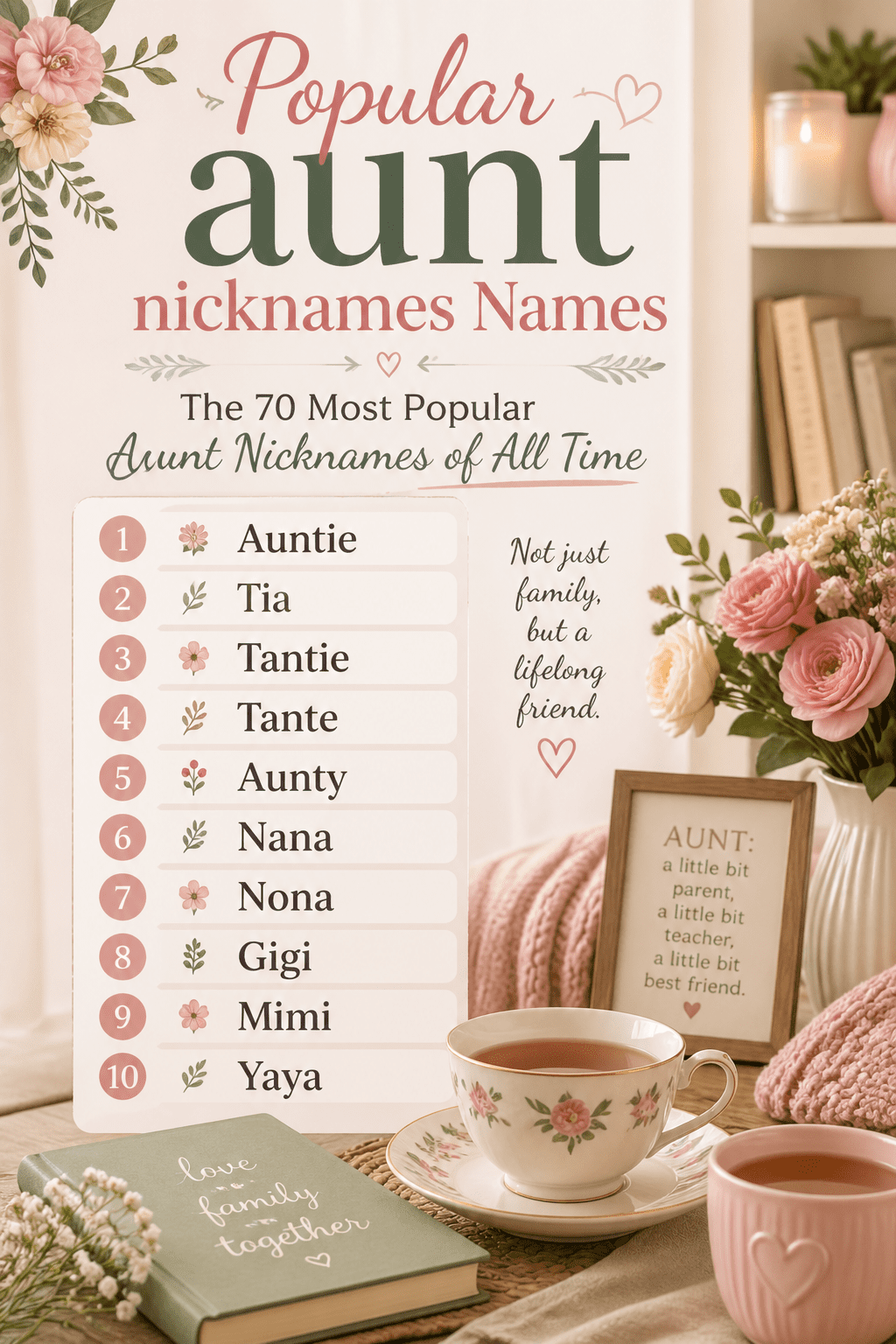 The 70 Most Popular Aunt Nicknames of All Time