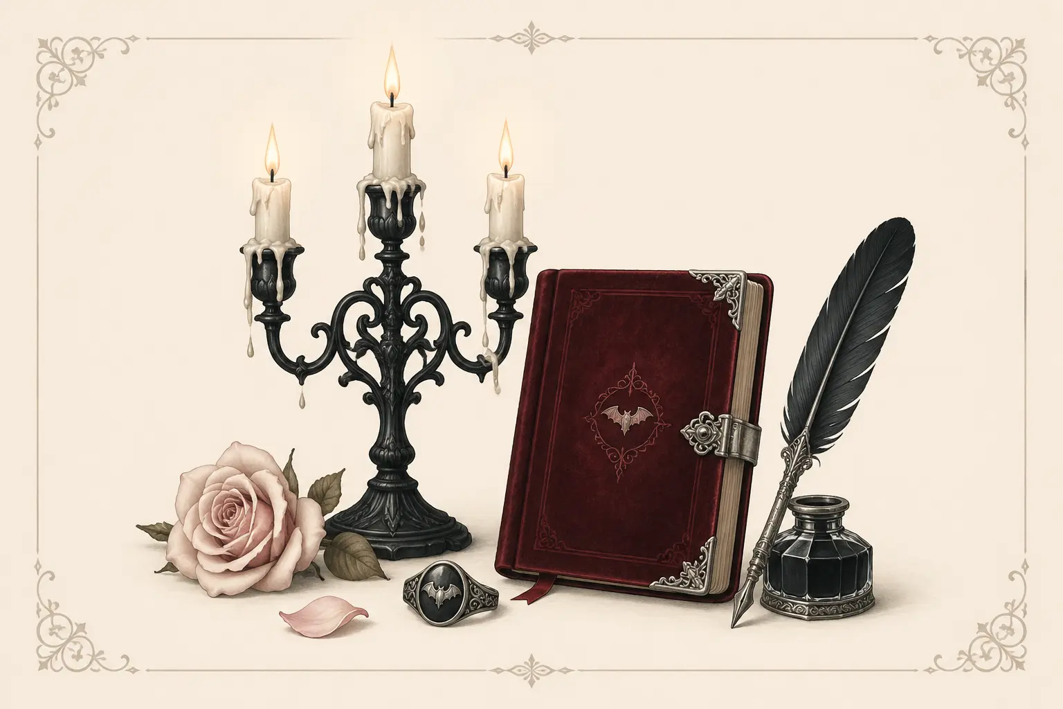 Vampire name generator hero image showing gothic vampire atmosphere