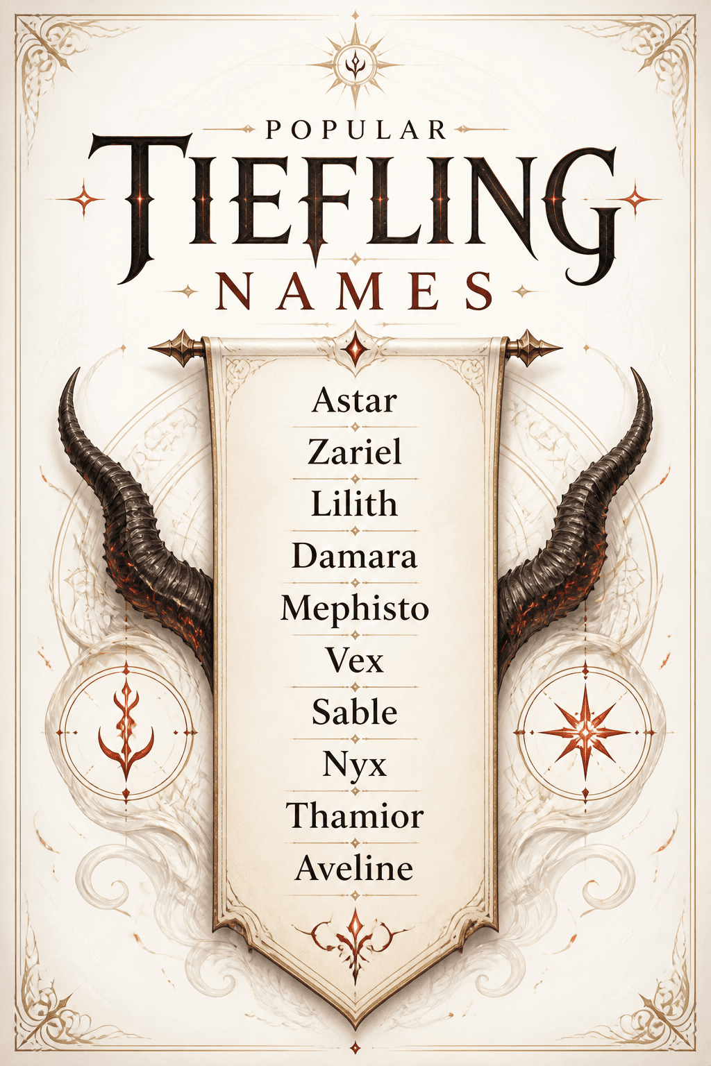 90 Tiefling Names for Heroes and Villains