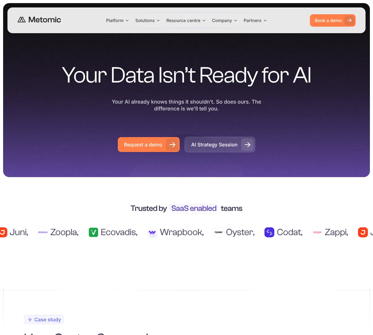 Metomic pricing screenshot