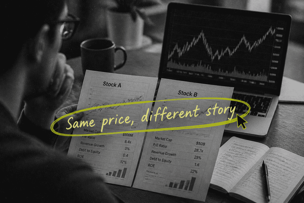 Why Two Stocks at the Same Price Are Often Not Comparable Investments